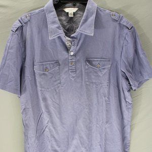 Calvin Klein Polo Slim Fit Cotton Spandex Size XL Double Chest Pocket